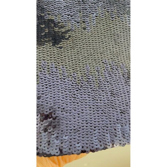 Vince Camuto Ombre Sequin Mini Skirt 14 Blue Striped Glam Sparkly Vegas Cocktail - Picture 3 of 11